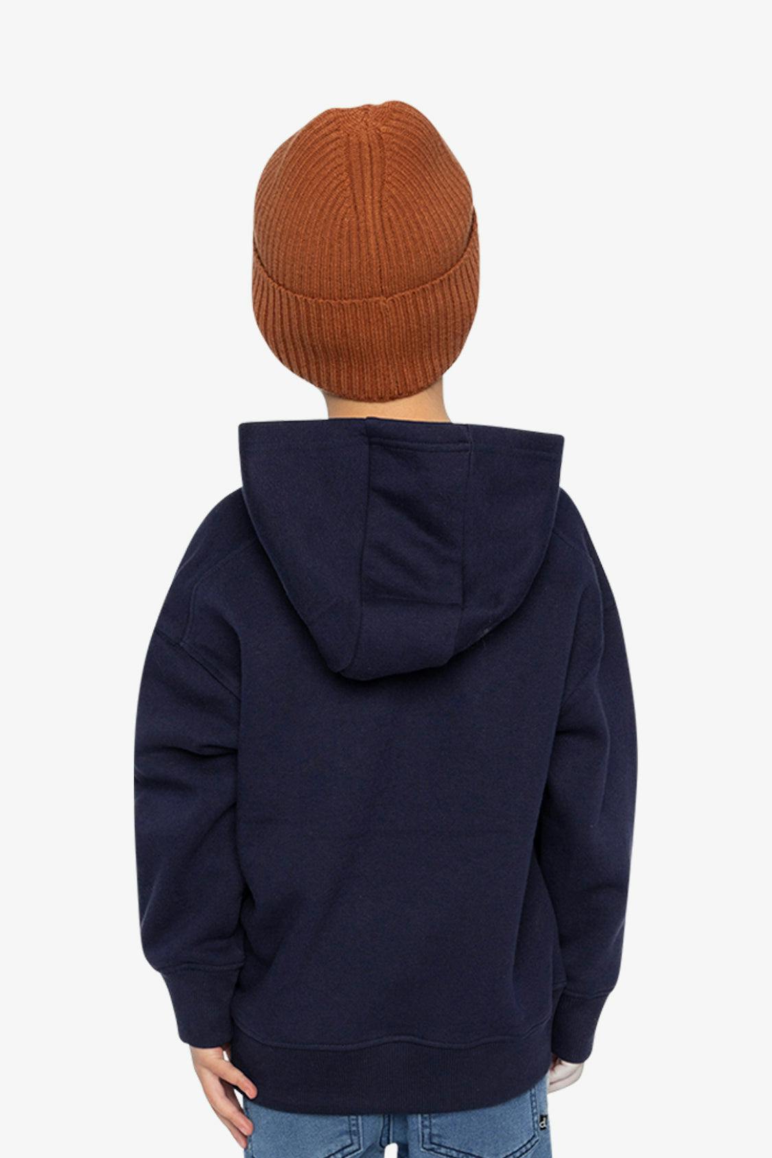 Fleece Hooded Sweatshirt Dark Blue