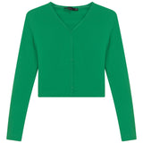 Cropped V-Neck Cardigan