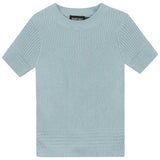 Ribbed Short Sleeve Sweater