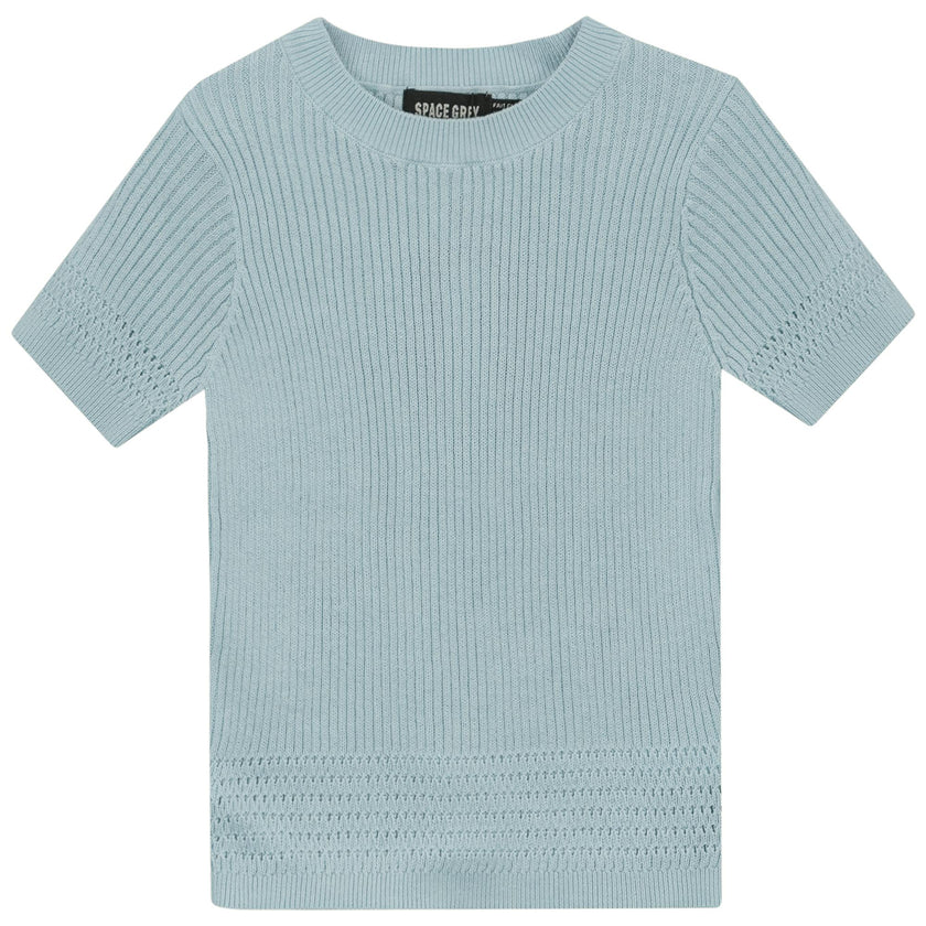 Ribbed Short Sleeve Sweater