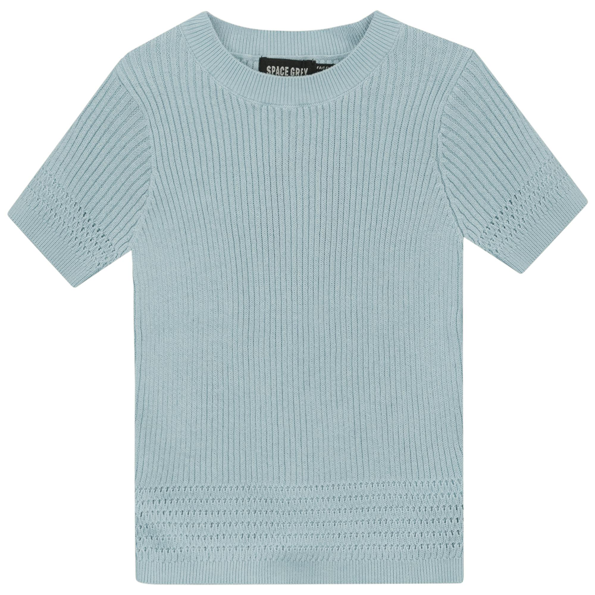 Ribbed Short Sleeve Sweater