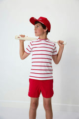 red and white stripe practice shirt