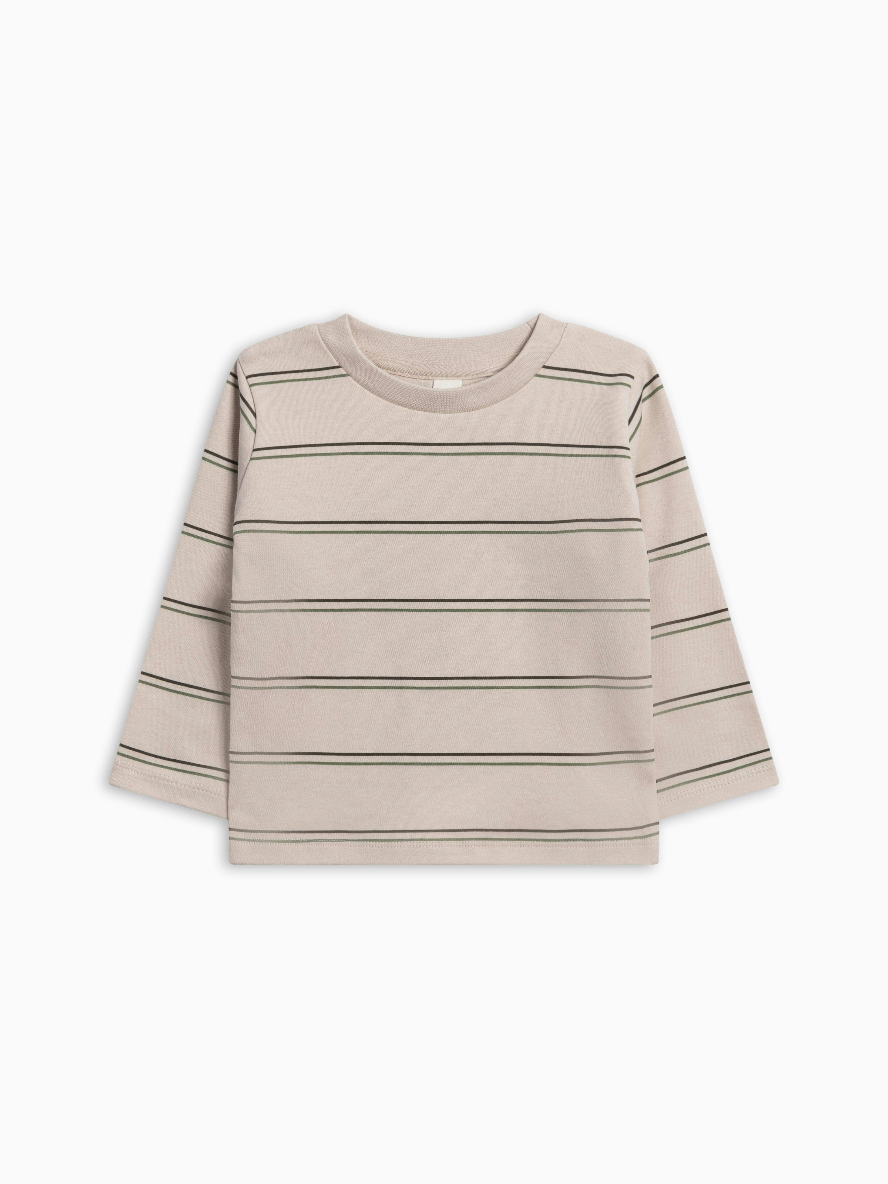 Turk Long Sleeve Crew - Oak Stripe