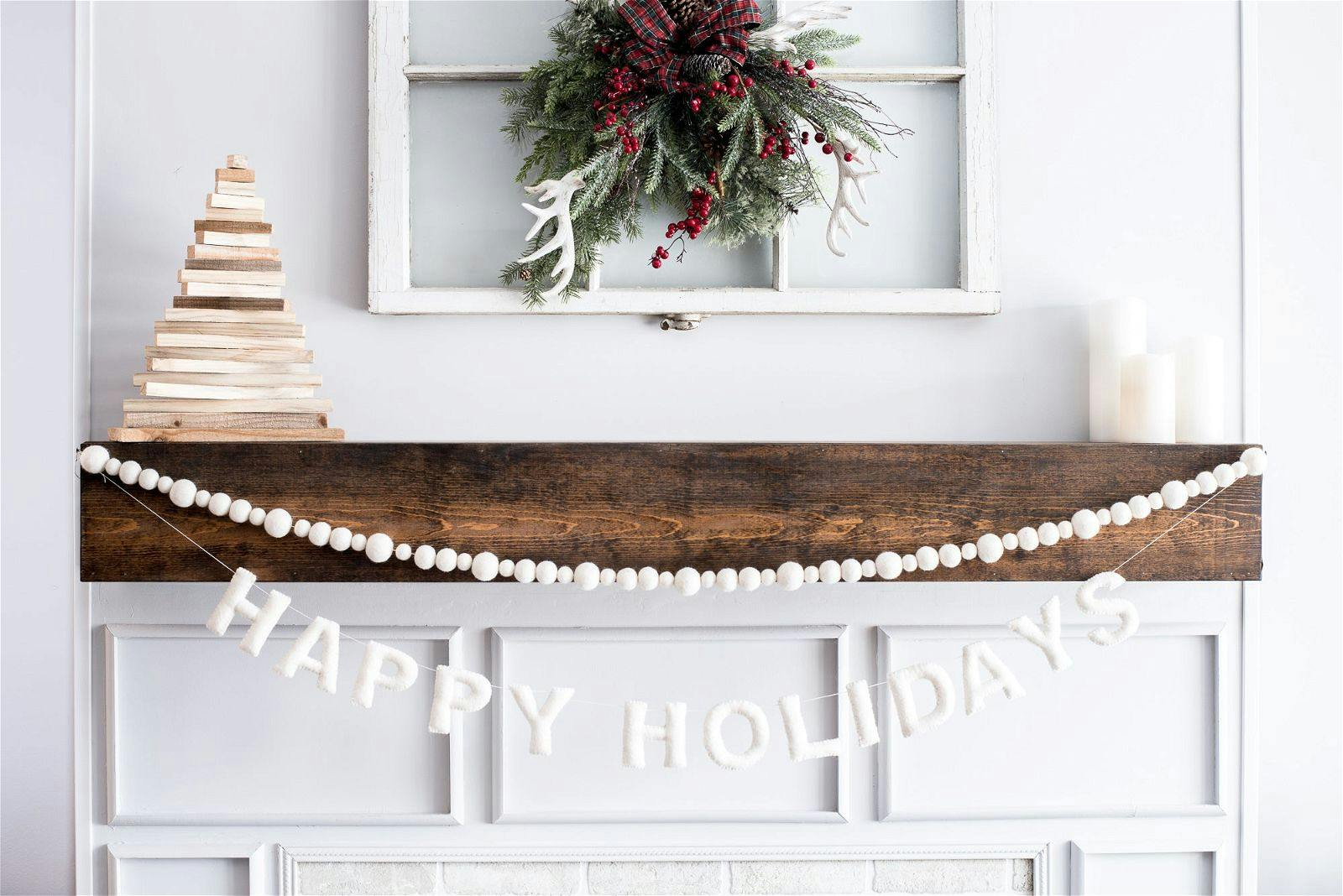 Happy Holidays Banner (White)