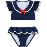 Recycled Textured Ruffle 2-Piece Swimsuit