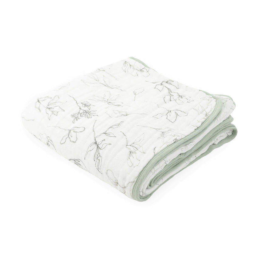 Original Organic Cotton Muslin Quilt - Pencil Floral