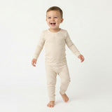 Sandstone Gingham Bamboo Toddler Pajama Set