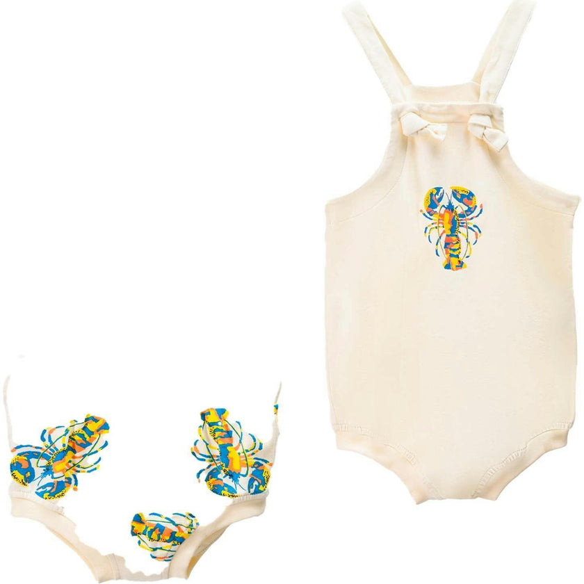 Lobster Graphic Sleeveless Babysuit Outfit