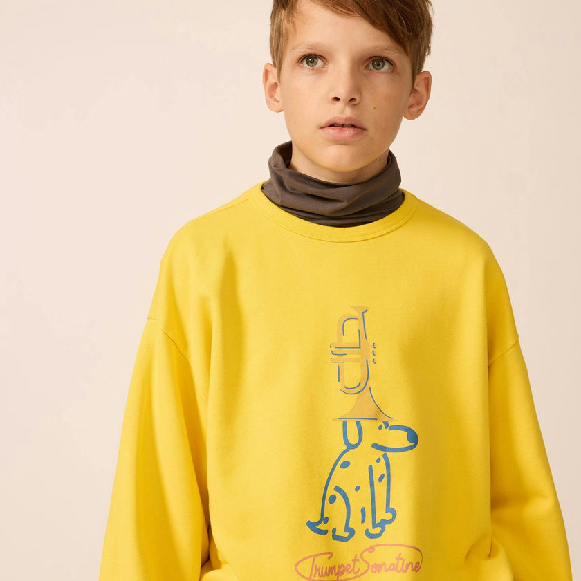 Organic Weekend Sweatshirt in Brass Yellow