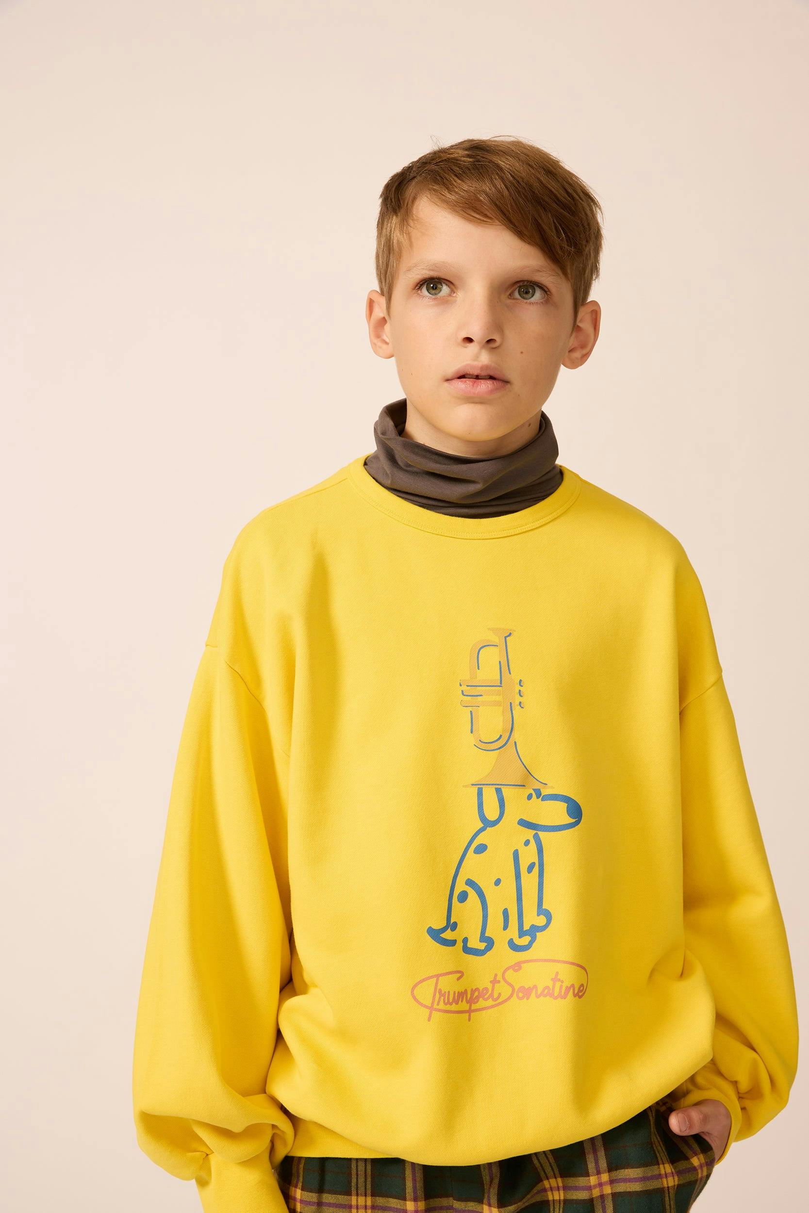 Organic Weekend Sweatshirt in Brass Yellow