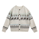 Light Grey Reindeer Cardigan