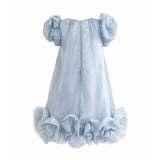 Light Blue Thalina Ruffle Dress