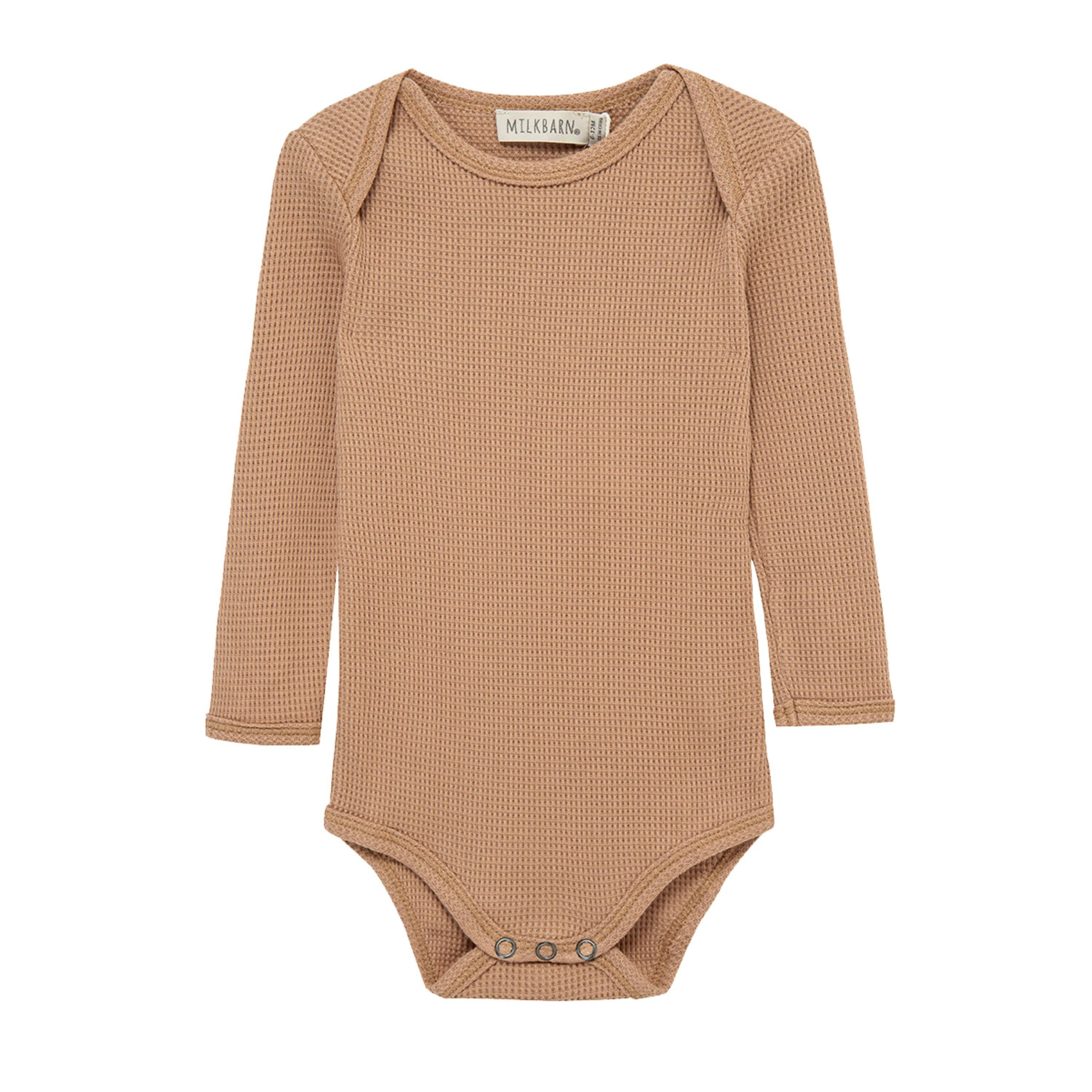 Tawny Rose Waffle Long Sleeve One Piece