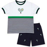 Knit Short Set with Tennis Rackets
