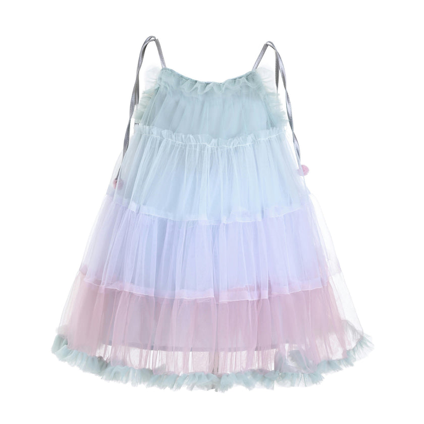 Blue Virelle Gradient Tulle Dress