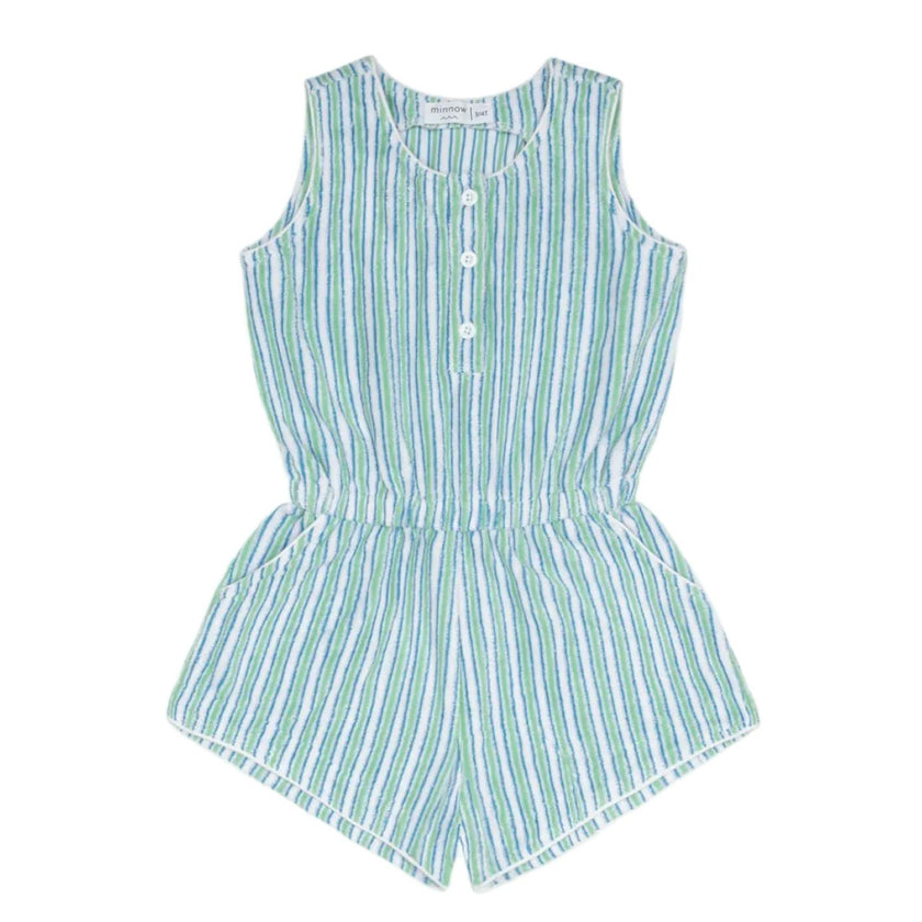 girls tamarin stripe french terry romper