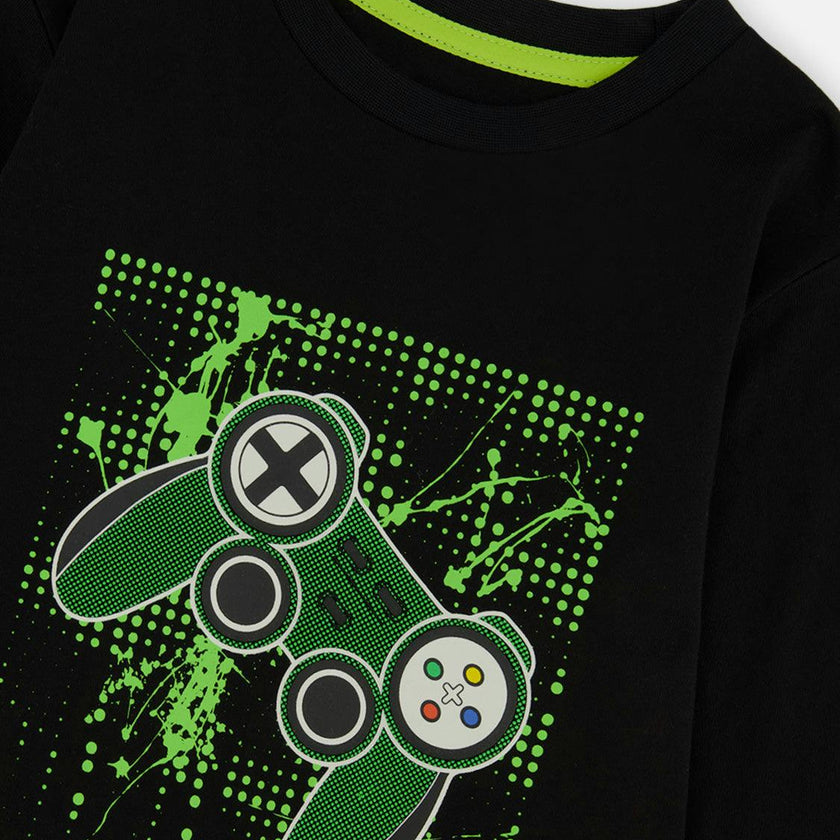 Long Sleeve T-Shirt Black And Green