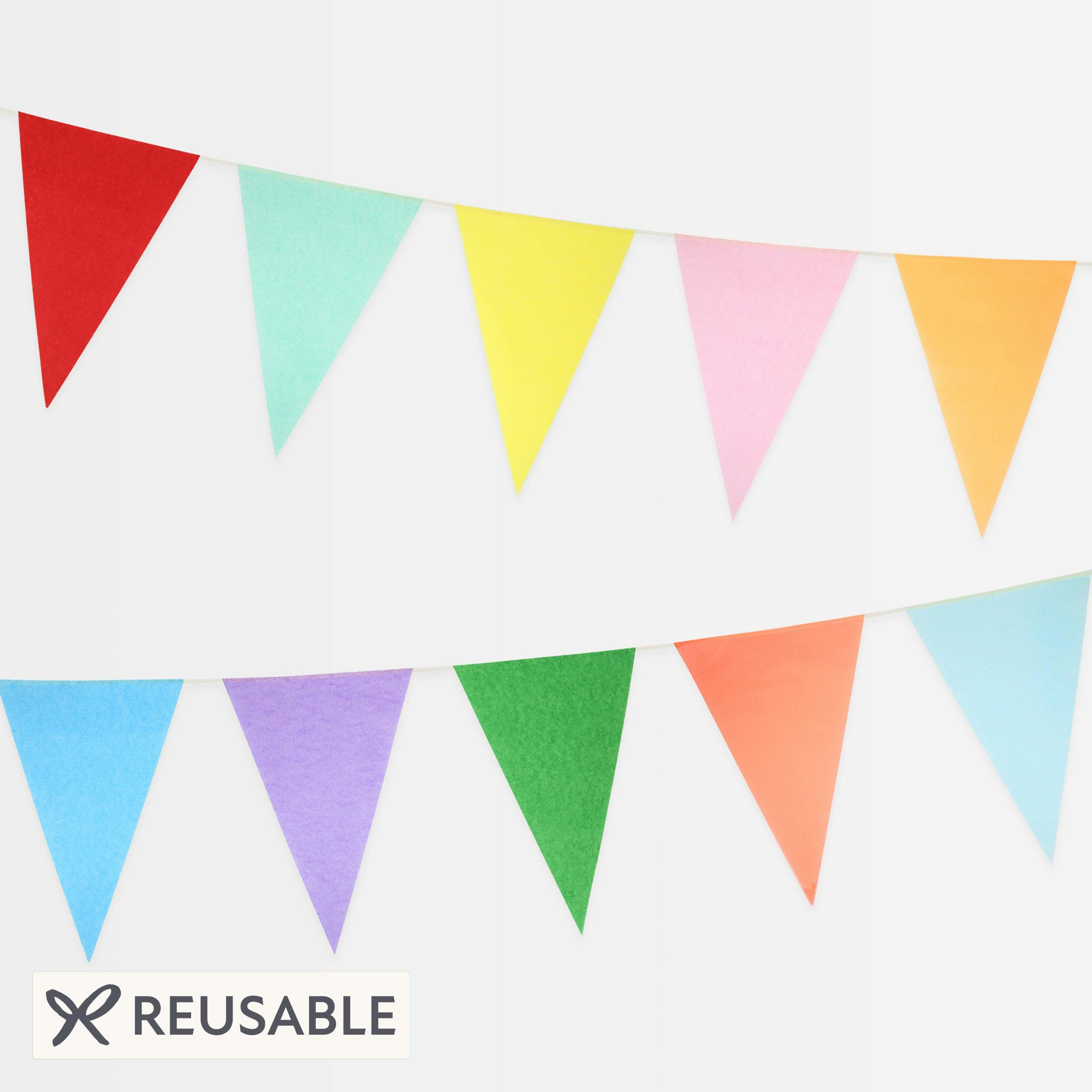 Bright Tissue Flag Garland Set