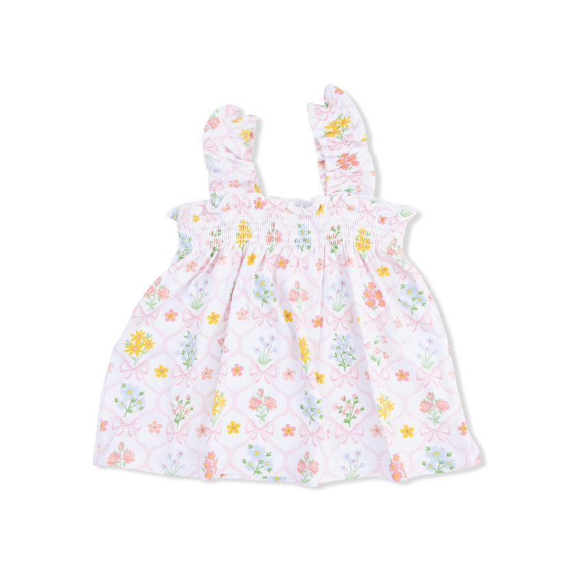 Spring Blooms Bow Trellis - Ruffly Strap Top and Bloomer