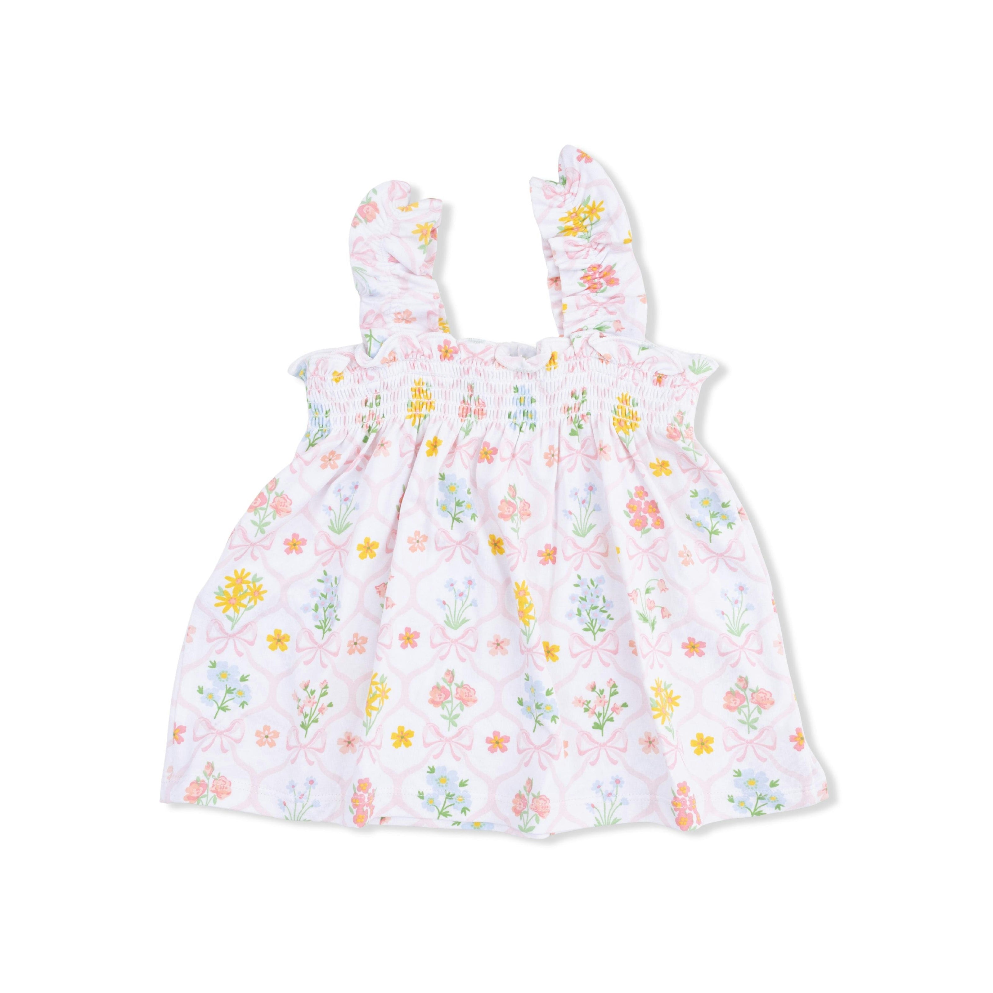 Spring Blooms Bow Trellis - Ruffly Strap Top and Bloomer