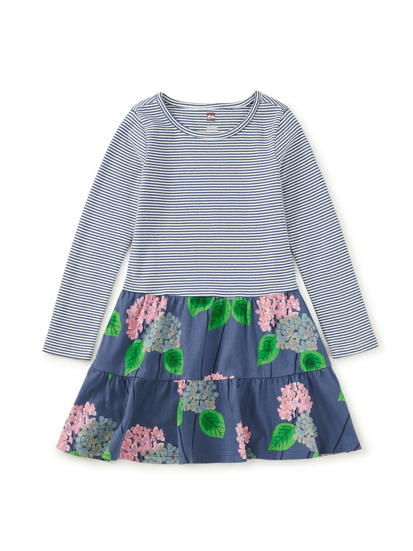 Tiered Skirted Twirl Dress, Cornwall Hydrangeas