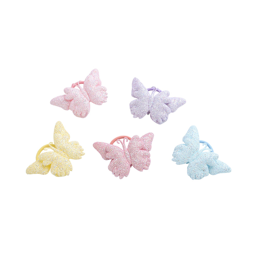 Glitter Butterfly Hair Tie Set