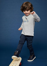 The Grey Cycling Dog Long Sleeve T-Shirt
