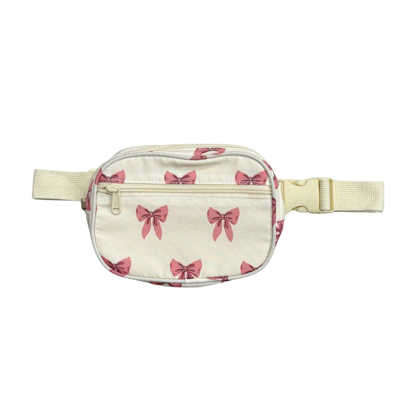 Girls Mini Belt Bag in Rose Elegance Bows