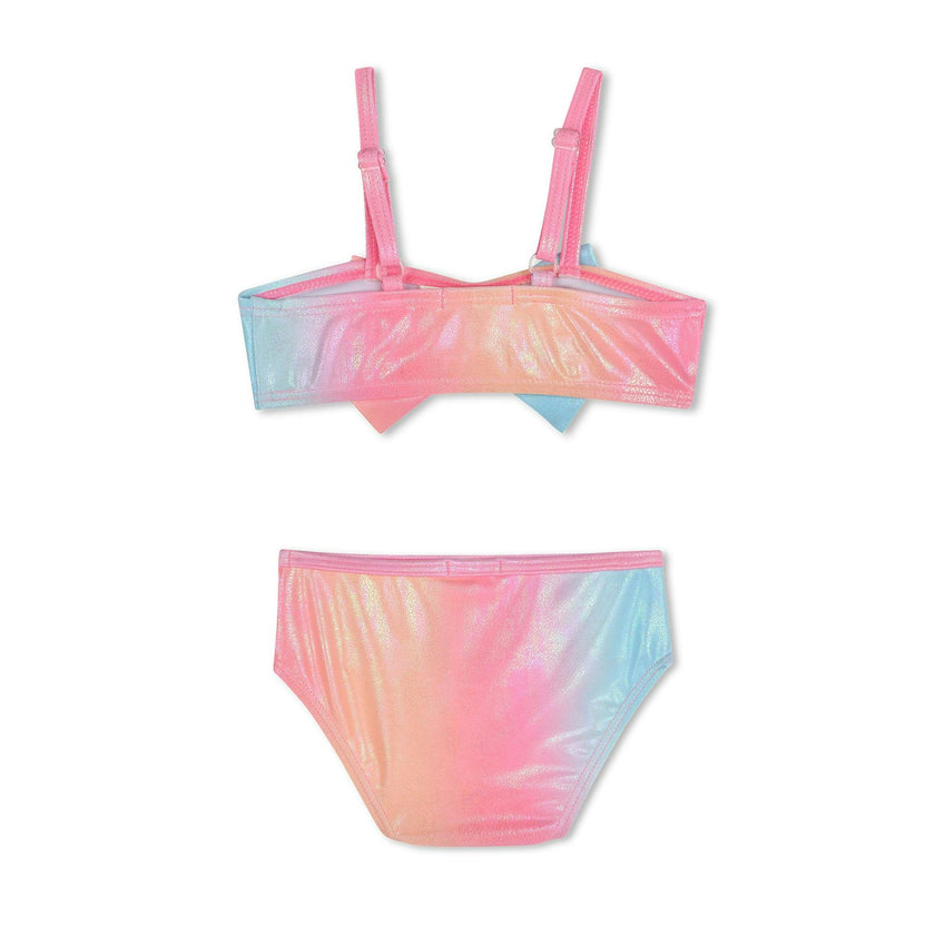 Multicolor Ombre Bow Bikini