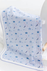 Roller Pups Boy Pima Cotton Baby Blanket