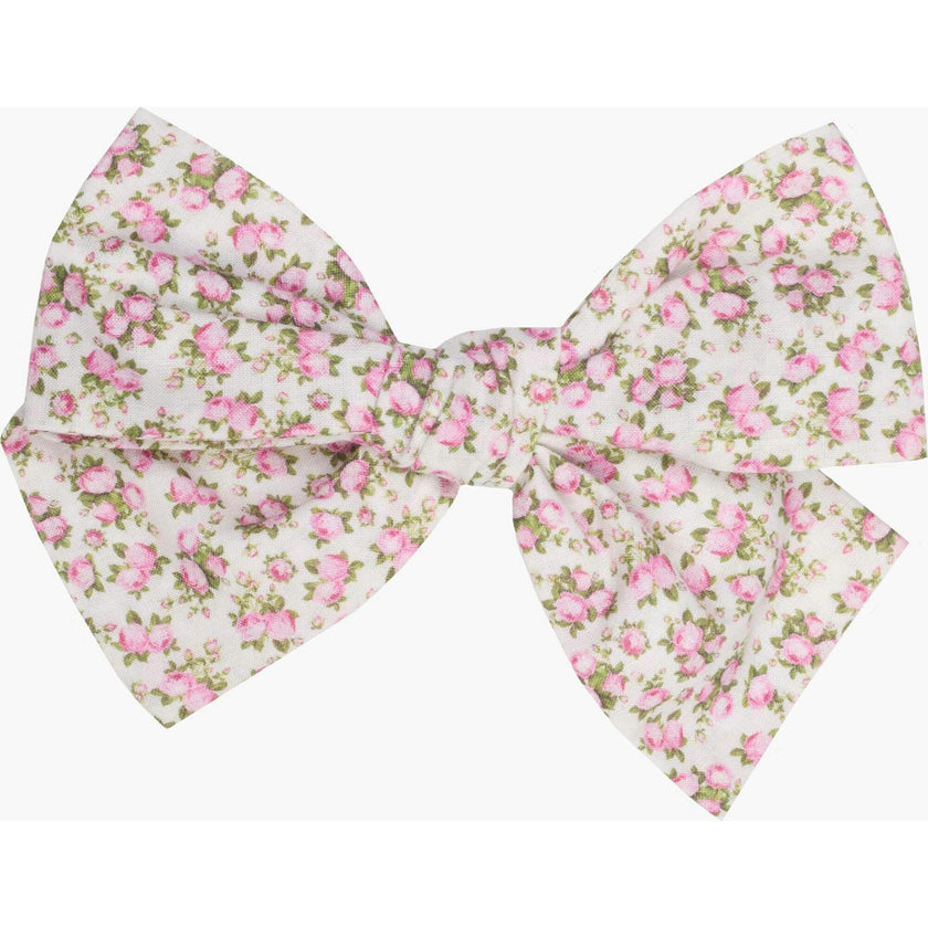 Flower Pink Bow Clip