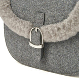 Shae Wool Crossbody Buckled Bag