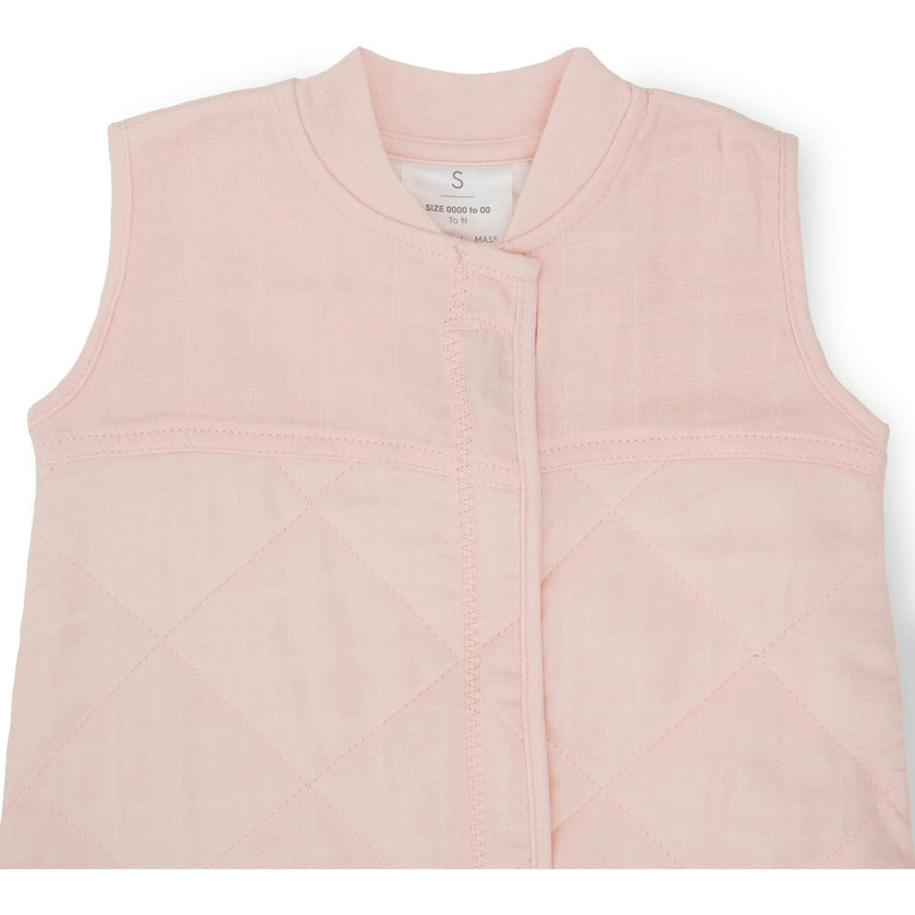 Cotton Muslin Quilted Sleep Bag - Light Pink