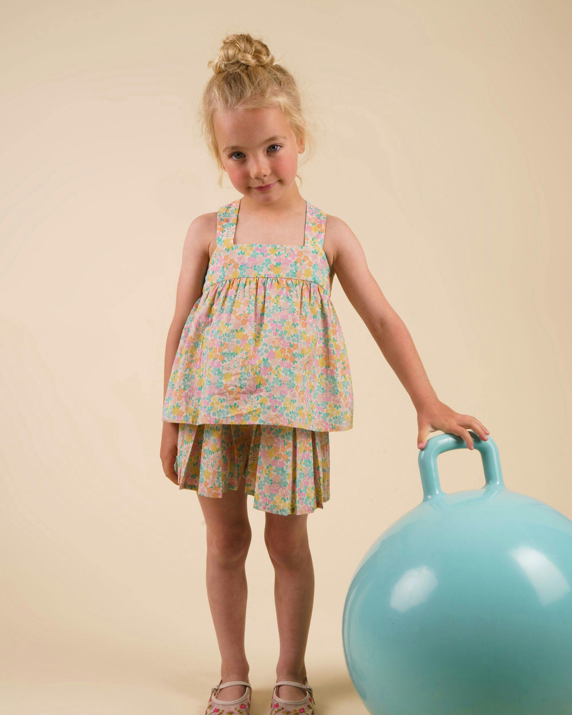 Romy Blouse - Emma Floral Mint print