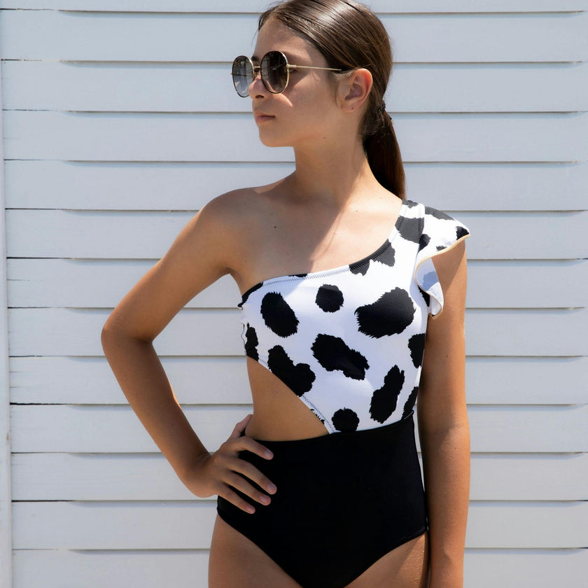 Amanda Print One-Shoulder One-Piece Swimsuit