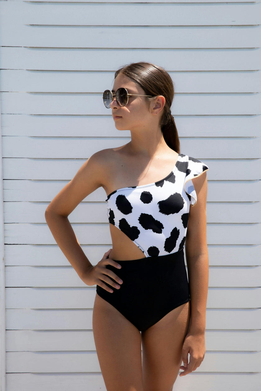 Amanda Print One-Shoulder One-Piece Swimsuit