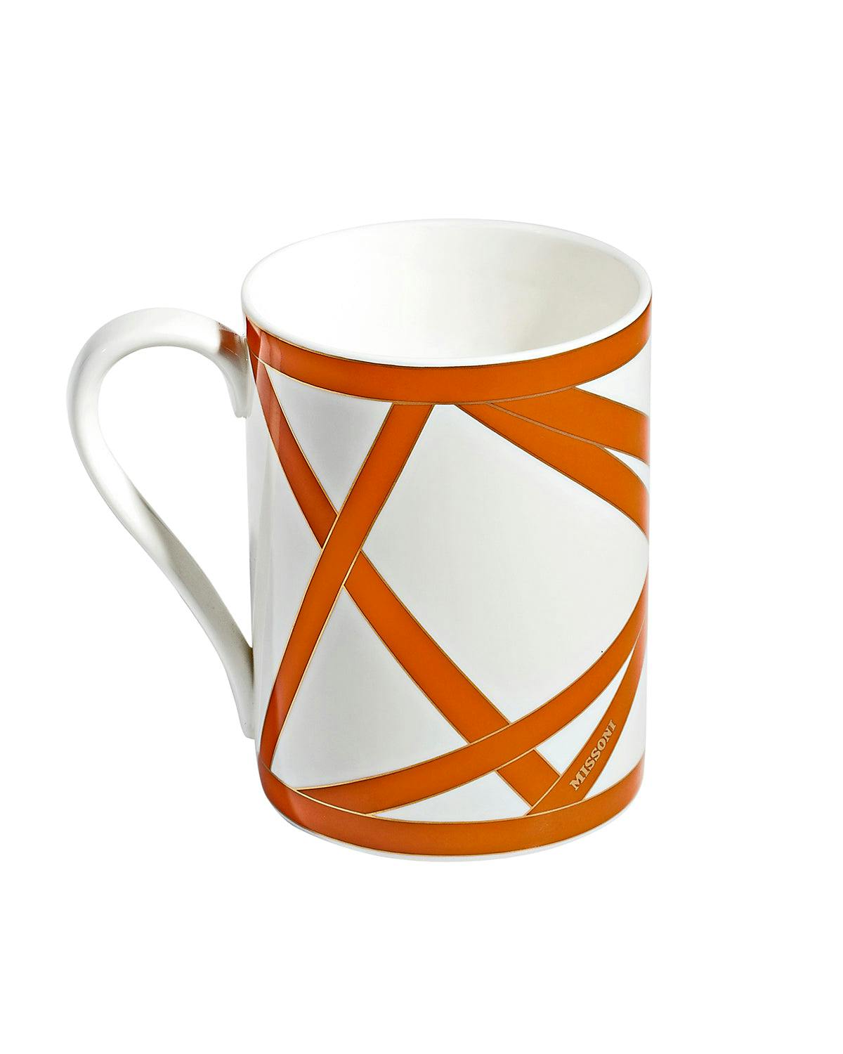 Mug Cup NASTRI in Luxury Box Orange diam. 3