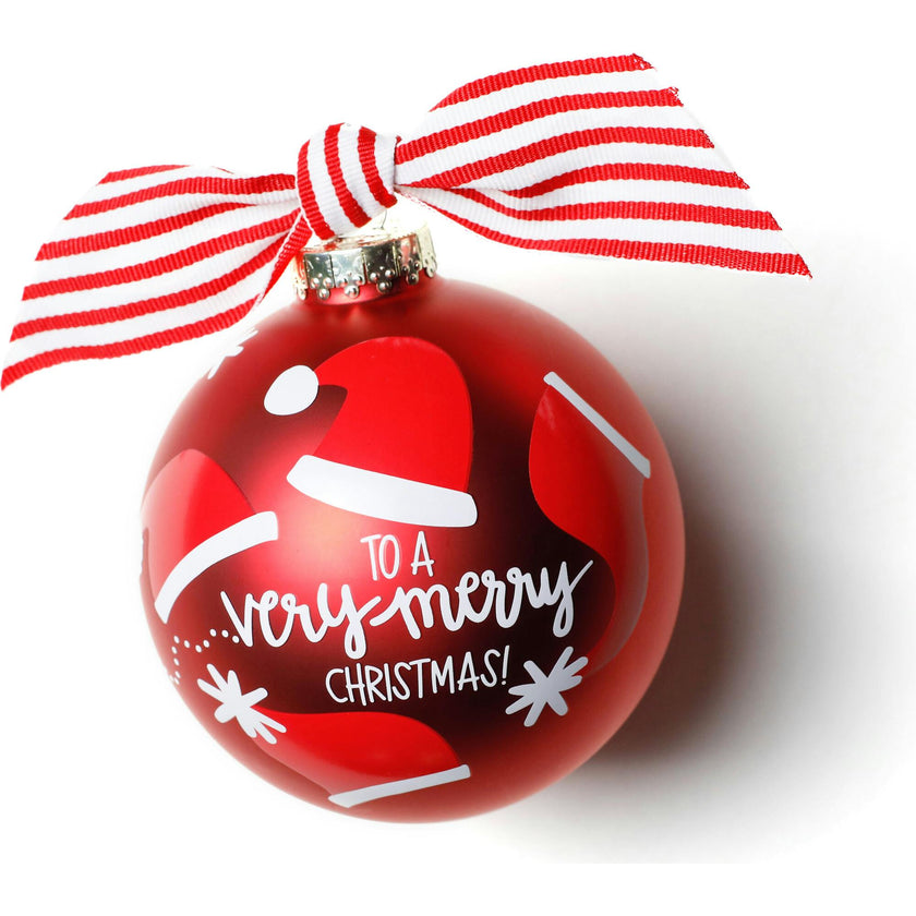Hats Off Glass Ornament