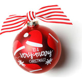 Hats Off Glass Ornament