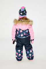 Kids One Piece Discover Snowsuit Blue Floral Print