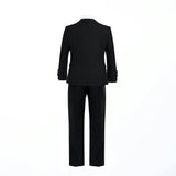 Black Shawl Lapel Wool Suit