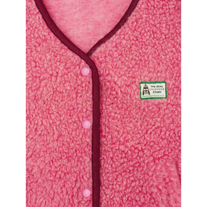 children's merino wool vest - dusty pink
