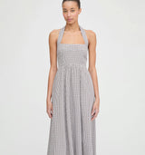 The Fleur Midi Dress - Chocolate Gingham