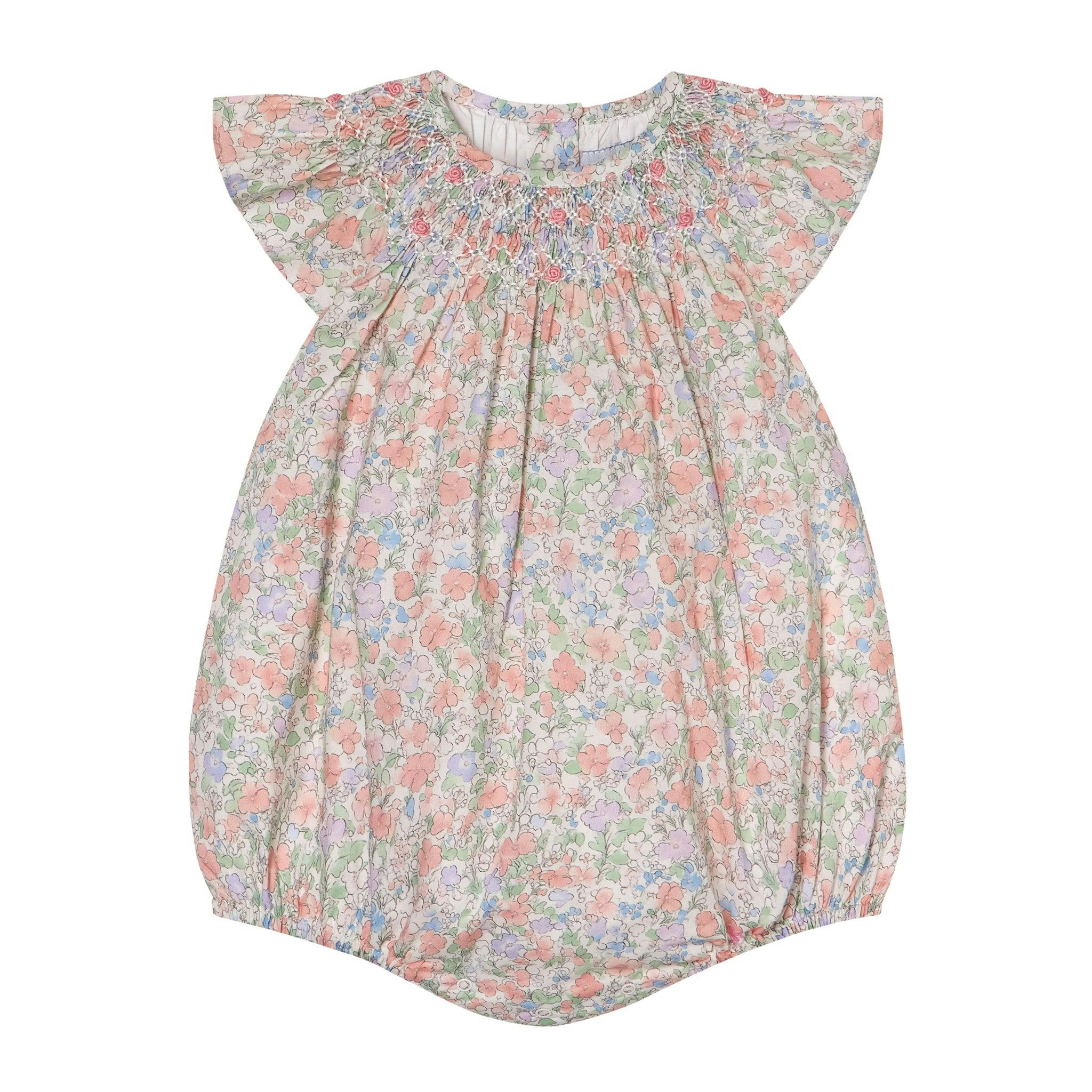 Hand-Smocked Baby Bubble - Delphine