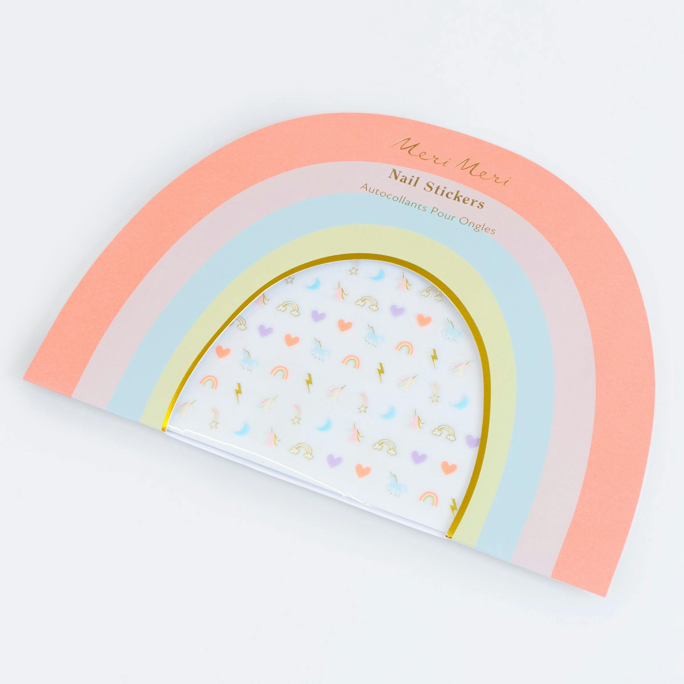 Rainbow Unicorn Nail Stickers