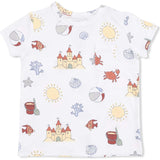 Sunny Sandcastles - Crew Neck Tee with Casual Short