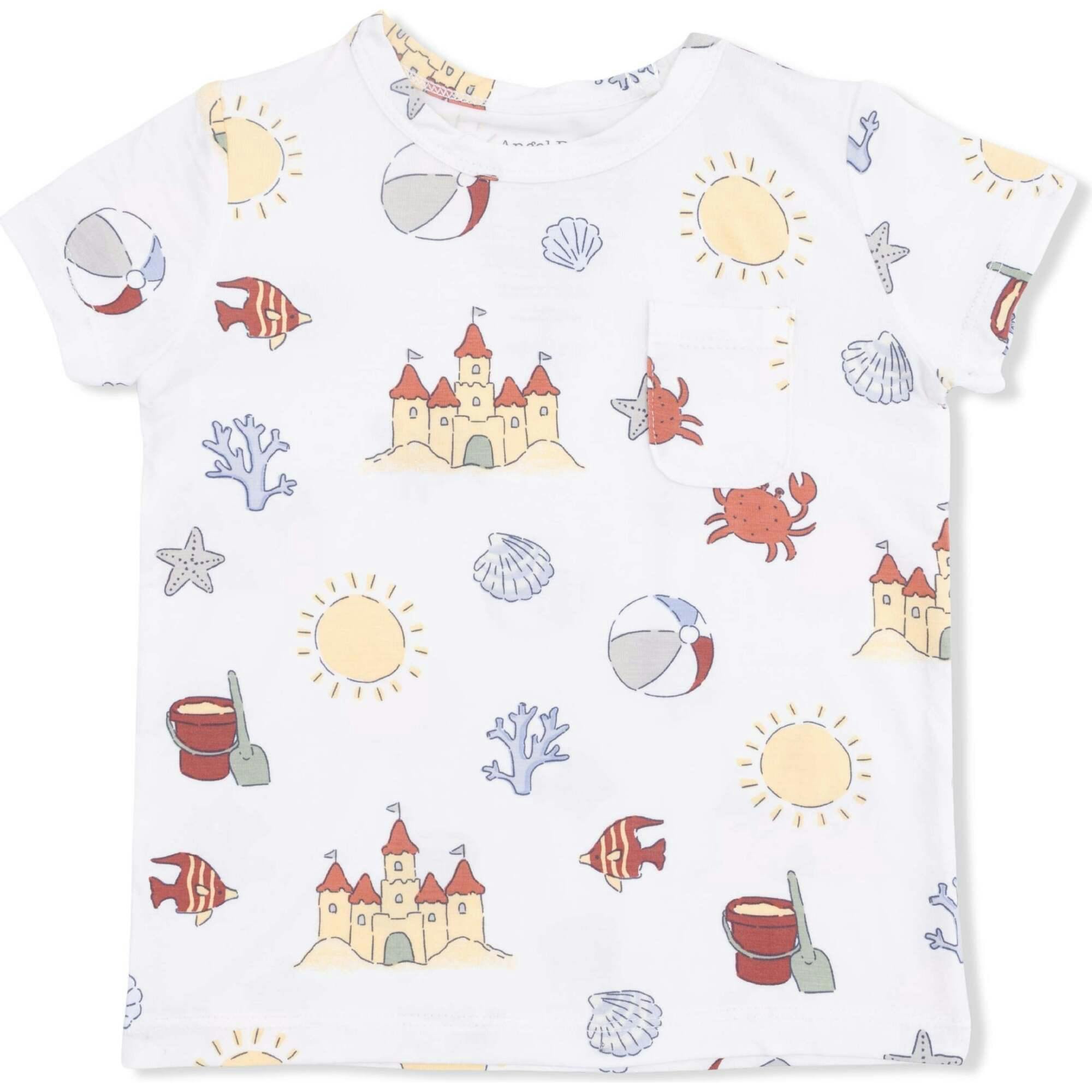 Sunny Sandcastles - Crew Neck Tee with Casual Short