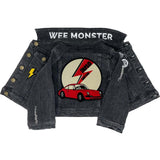 MONSTER Black Denim Jacket - Unisex for Boys and Girls