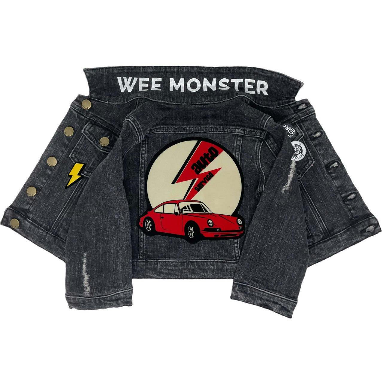 MONSTER Black Denim Jacket - Unisex for Boys and Girls