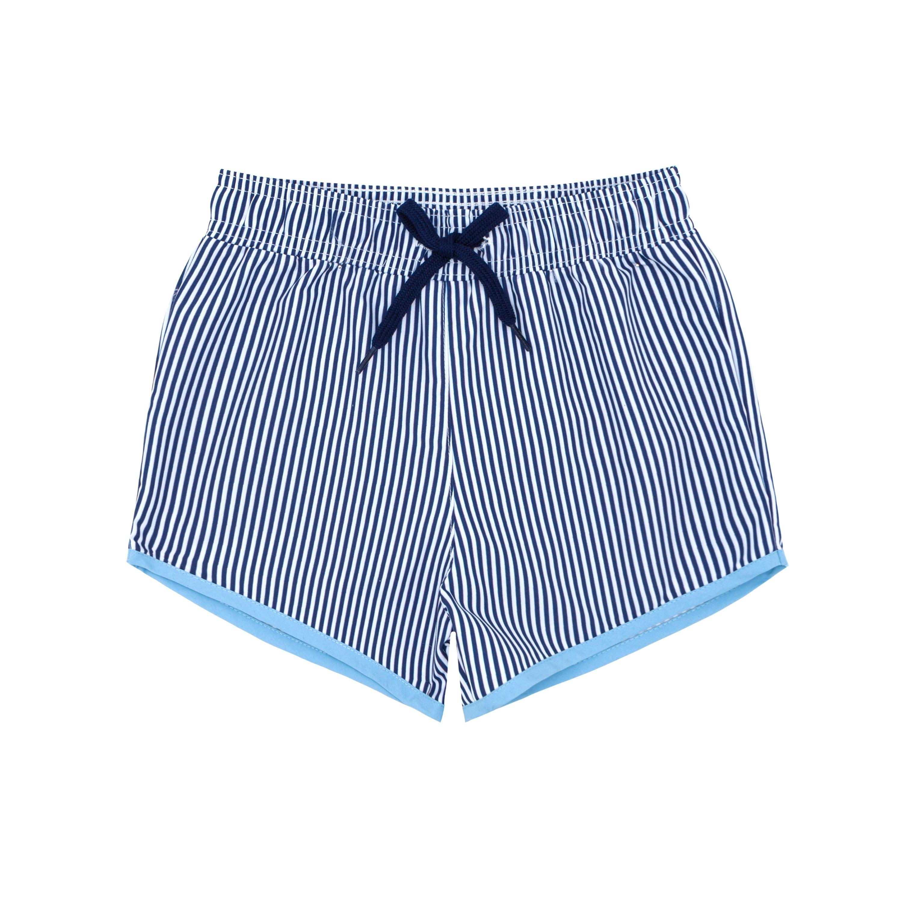 boys navy stripe boardie